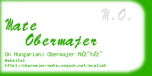 mate obermajer business card